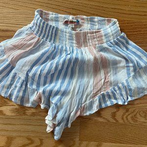 Vintage Havana White Blue and Pink Stripe Shorts Girls XL 16